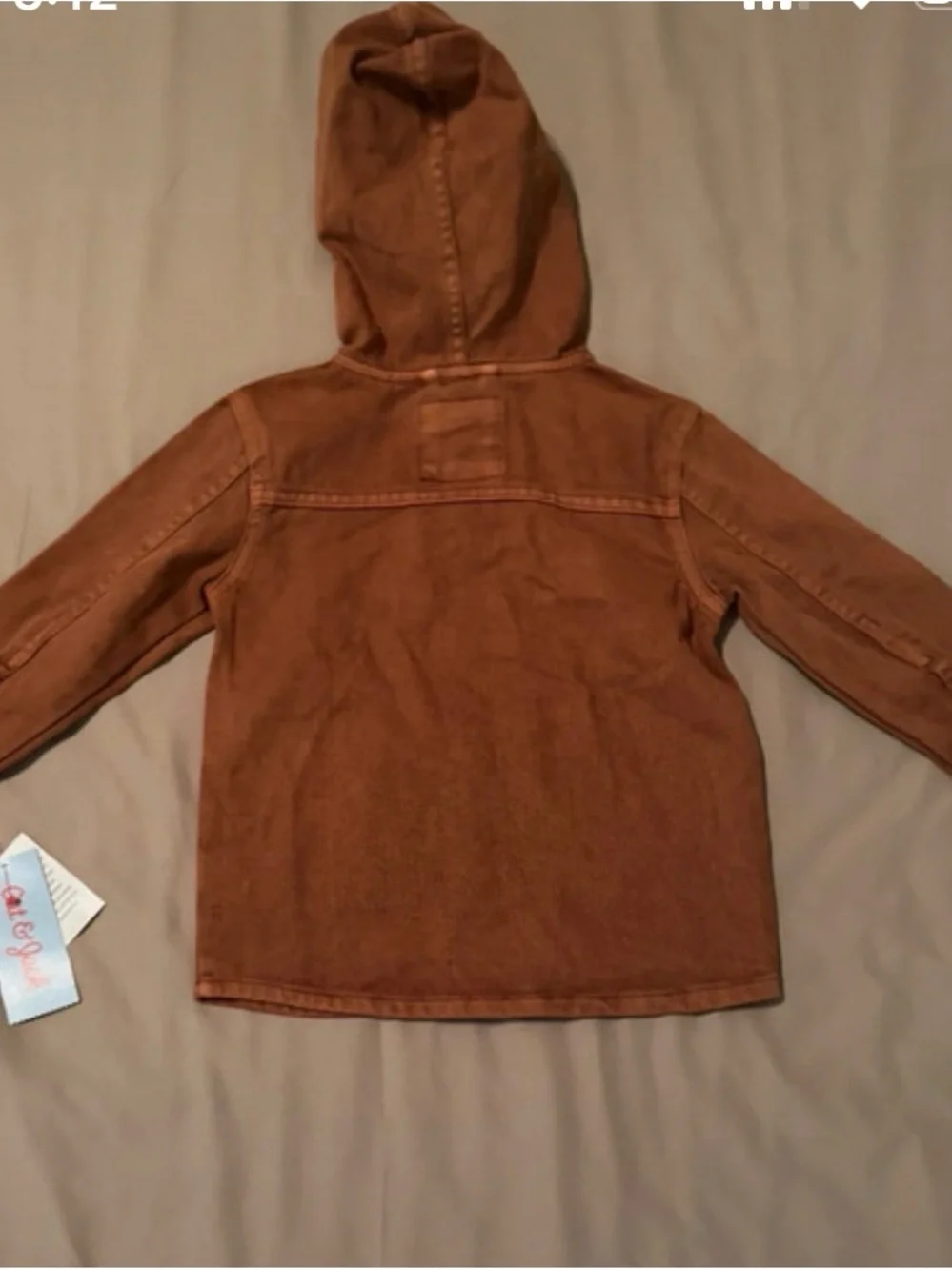 Cat & Jack Hooded Utility Jacket - Rust Brown